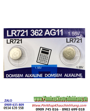 DOMSEM LR721, AG11, 362 _Pin đồng hồ 1.55v Alkaline DOMSEM LR721, AG11, 362